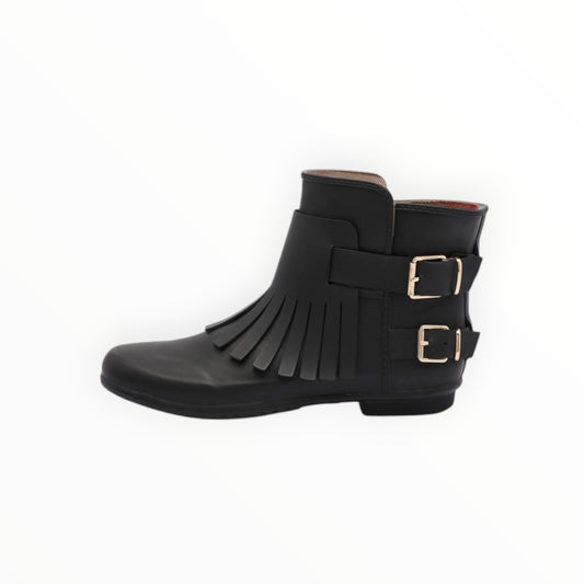 Burberry Rubber Boots with Fringe - Black - Size 41