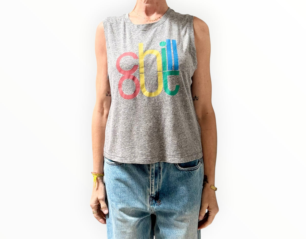 Mother Chill Out Tank - Grey Marle- Size M
