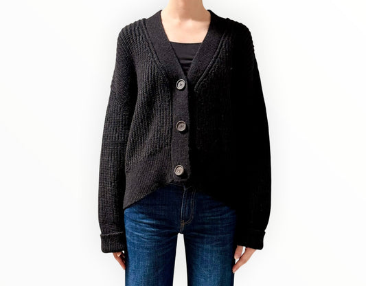 Anine Bing Wool Blend Cardigan - Black - Size S