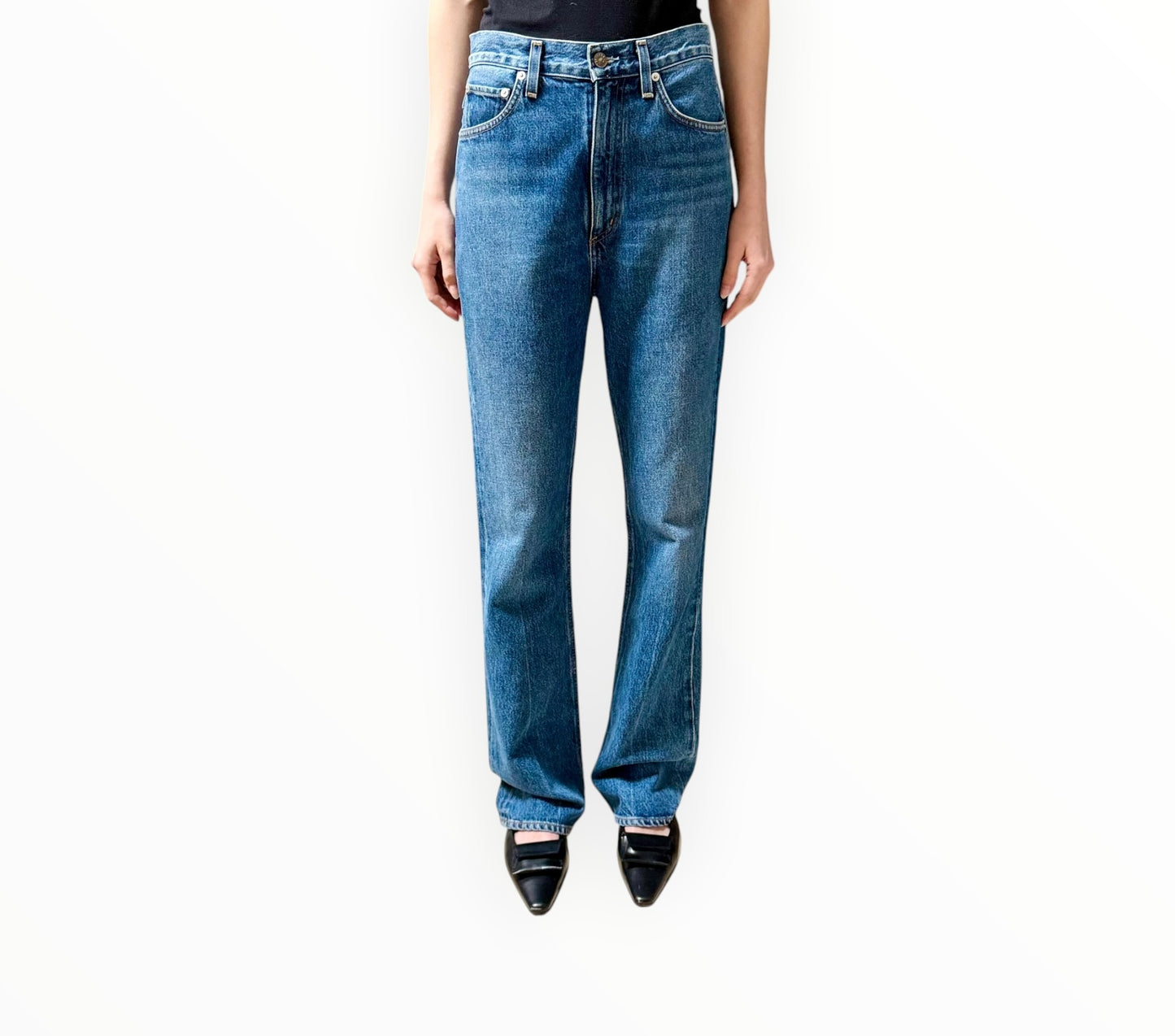 AGolde Vintage Flare Jeans -  Blue - Size 27