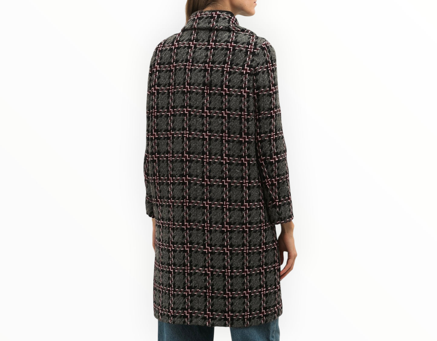 Miu Miu Tweed Boucle Coat - Multi - Size 38