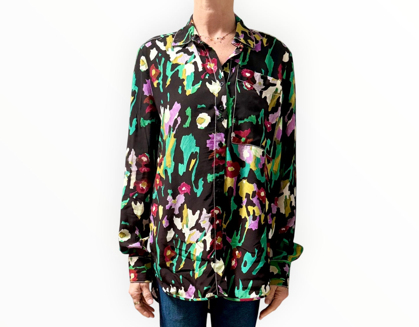 Proenza Schouler Floral Shirt - Multi - Size AU10