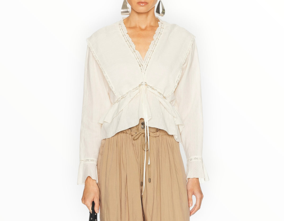 RT006596 - Isabel Marant Etoile Damienne Top - Cream - Size 36