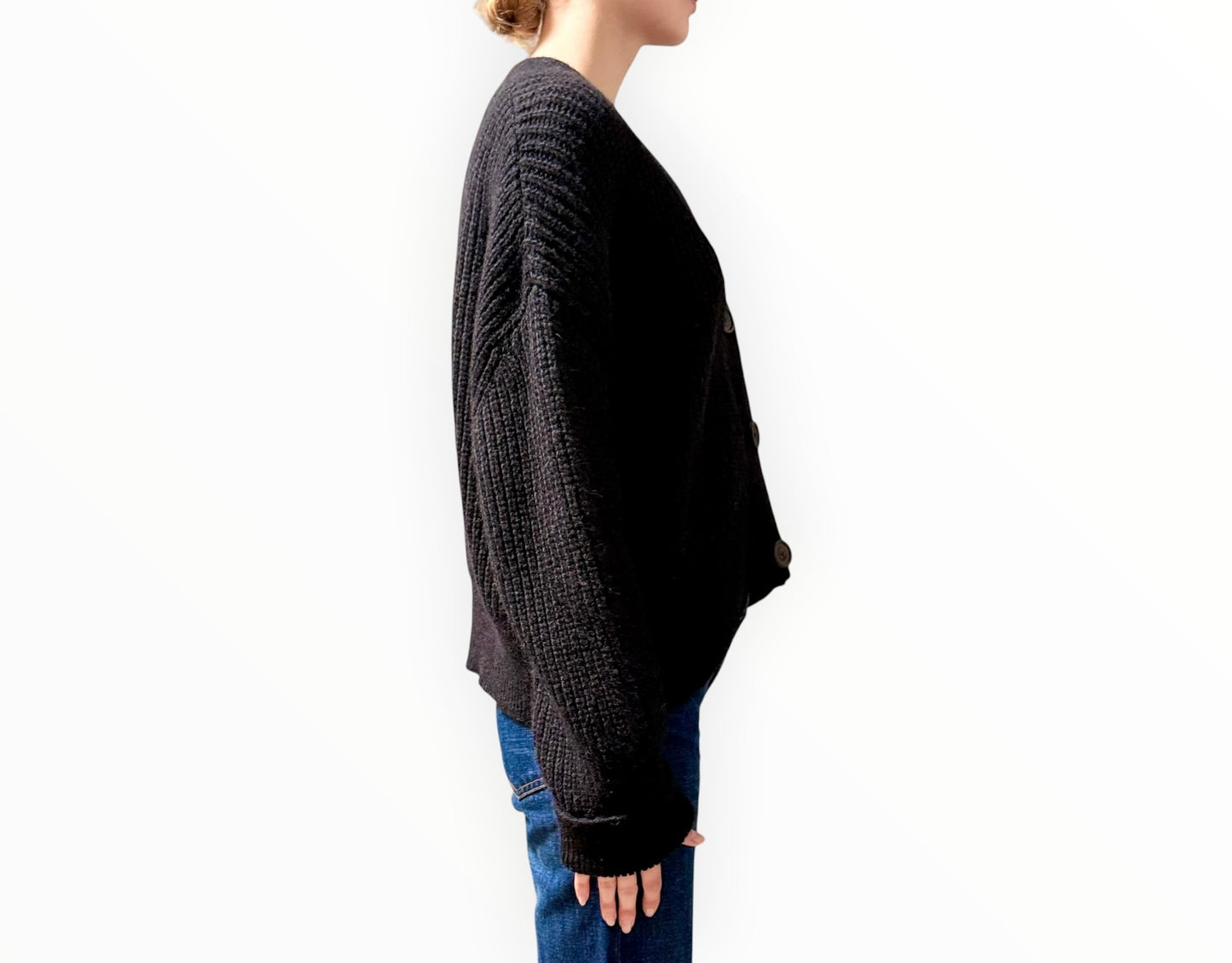 Anine Bing Wool Blend Cardigan - Black - Size S