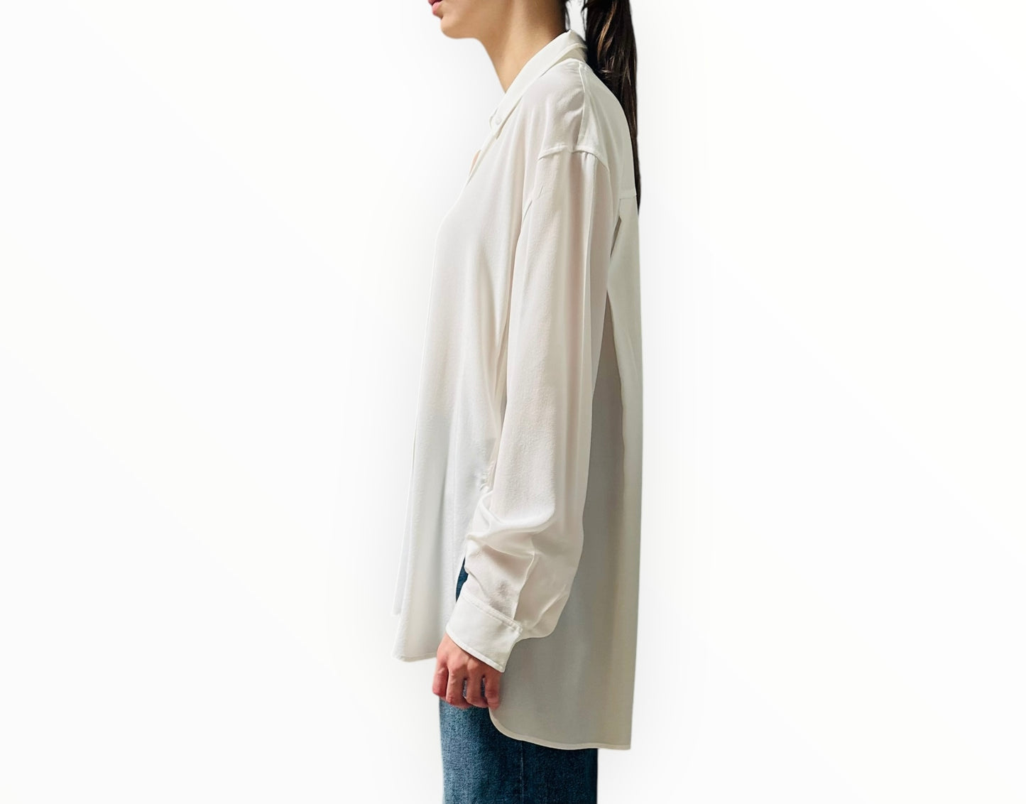 Scanlan Theodore Classic Silk Shirt - Ivory - Size 8