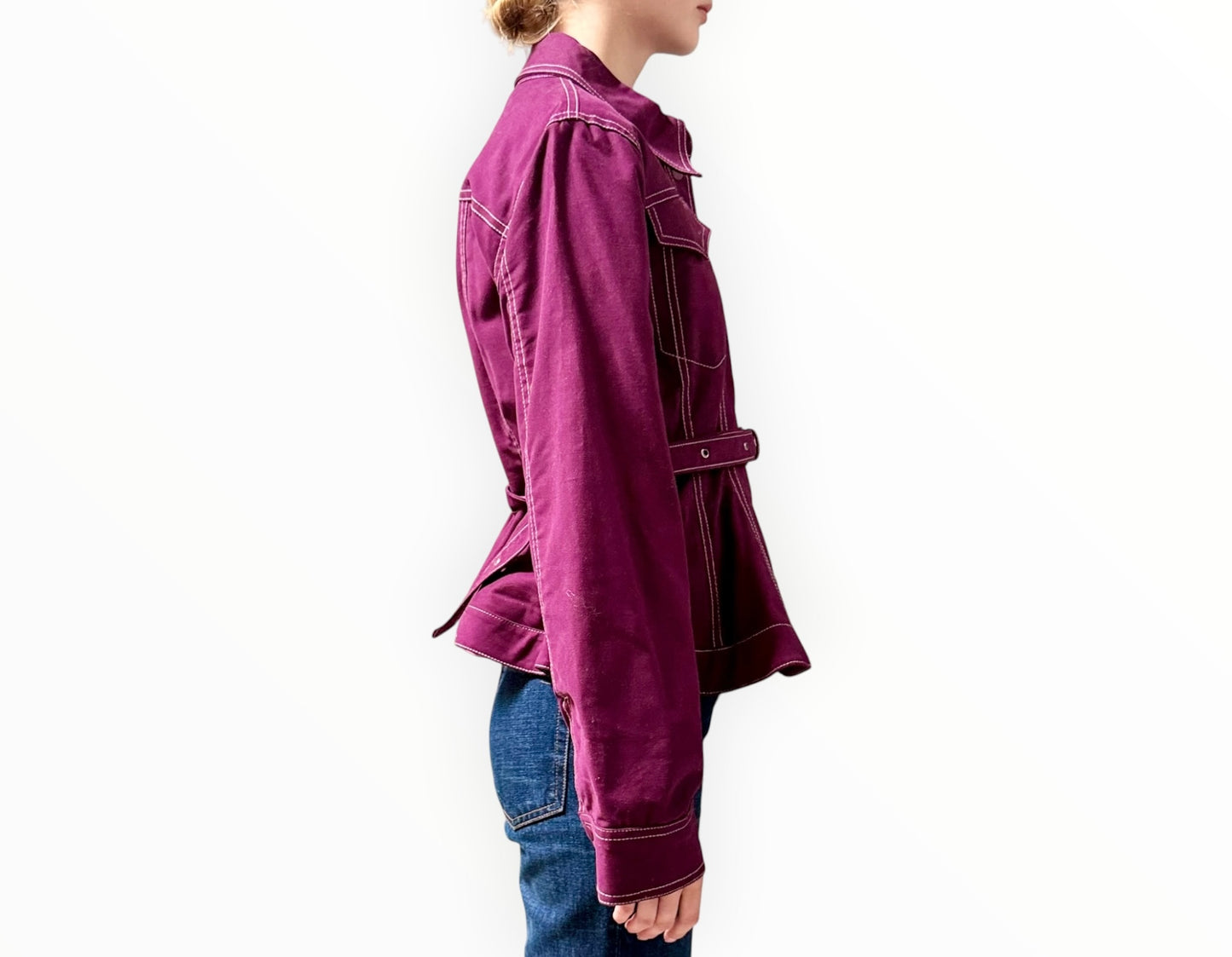 Stine Goya Idris Denim Jacket - Purple - Size M
