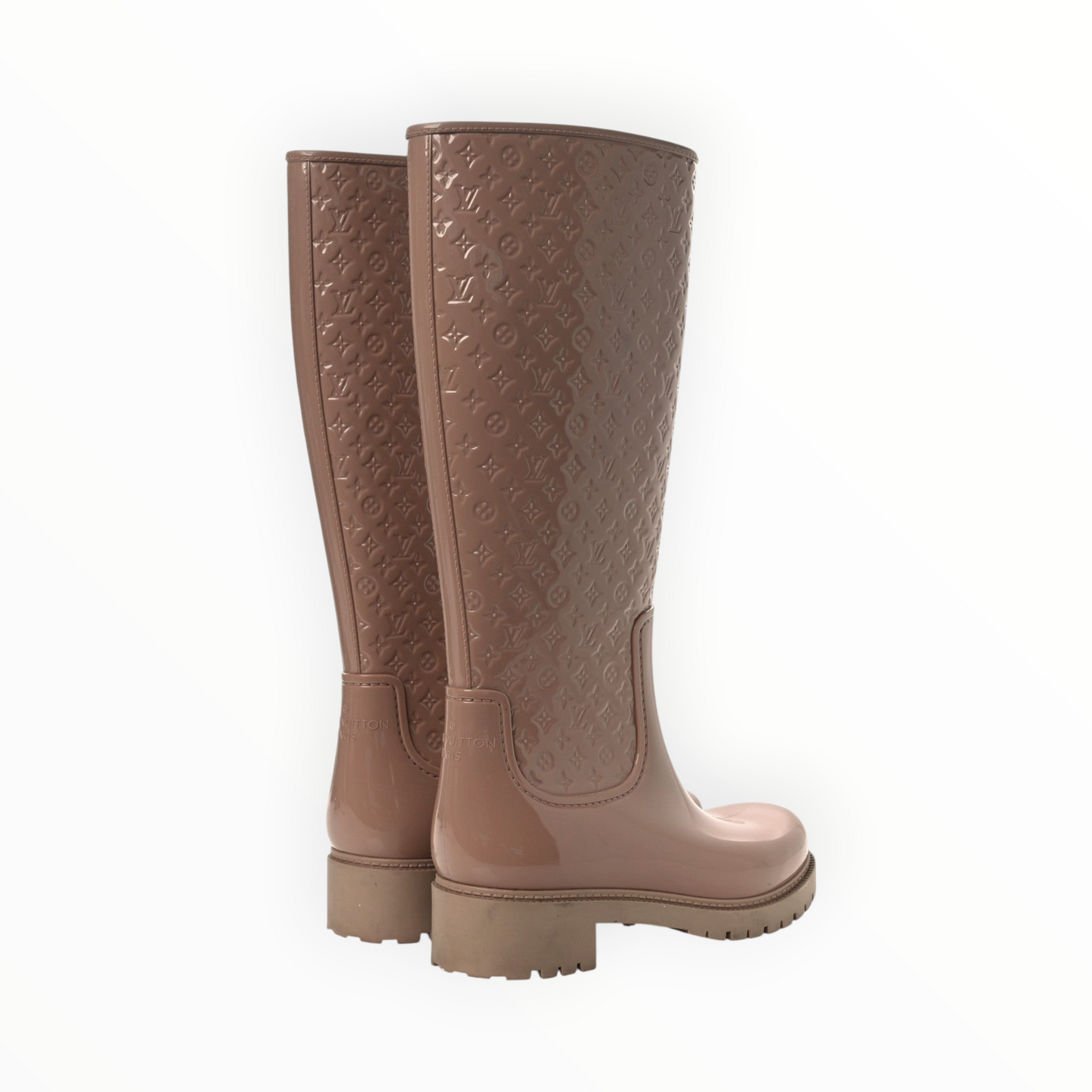 Louis Vuitton Monogram Rubber Splash Rain Boots - Blush - Size 38