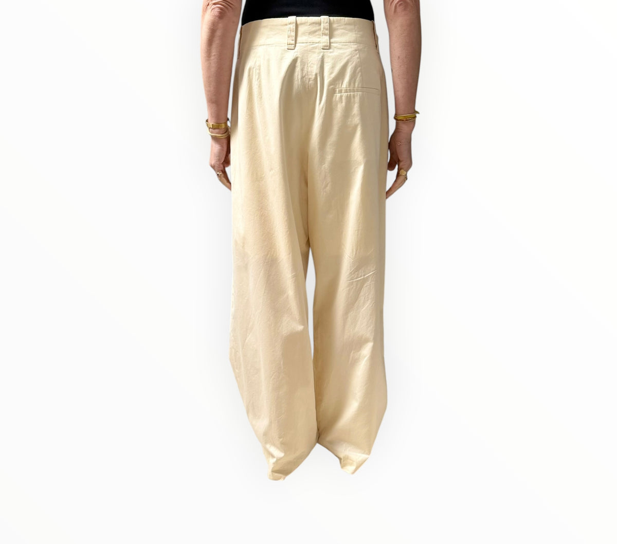 RT006445 - Bottega Veneta One Pleat Front Pants - Lemon - Size 40