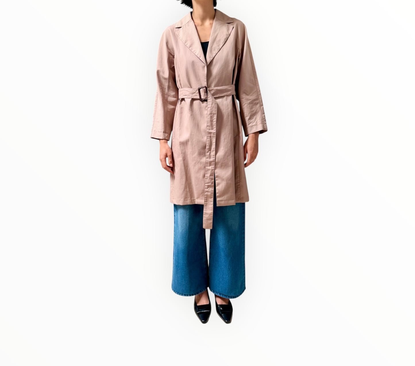 S'Max Mara Mid Length Trench Coat - Dusky - Size AU6