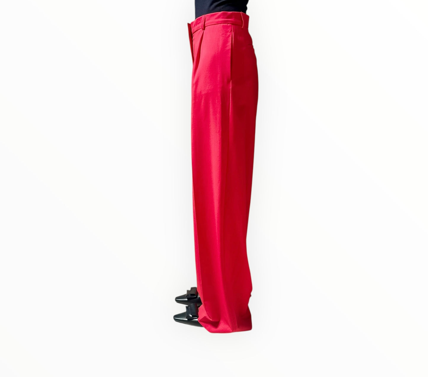 MSGM Wide Leg Pants - Red - Size 42