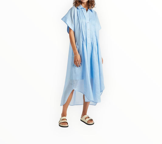 Lee Mathews Soma Shirt Dress - Blue - Size 1