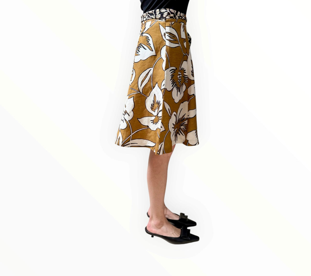 RT006564 - Etro Linen Print Skirt - Multi - Size 42