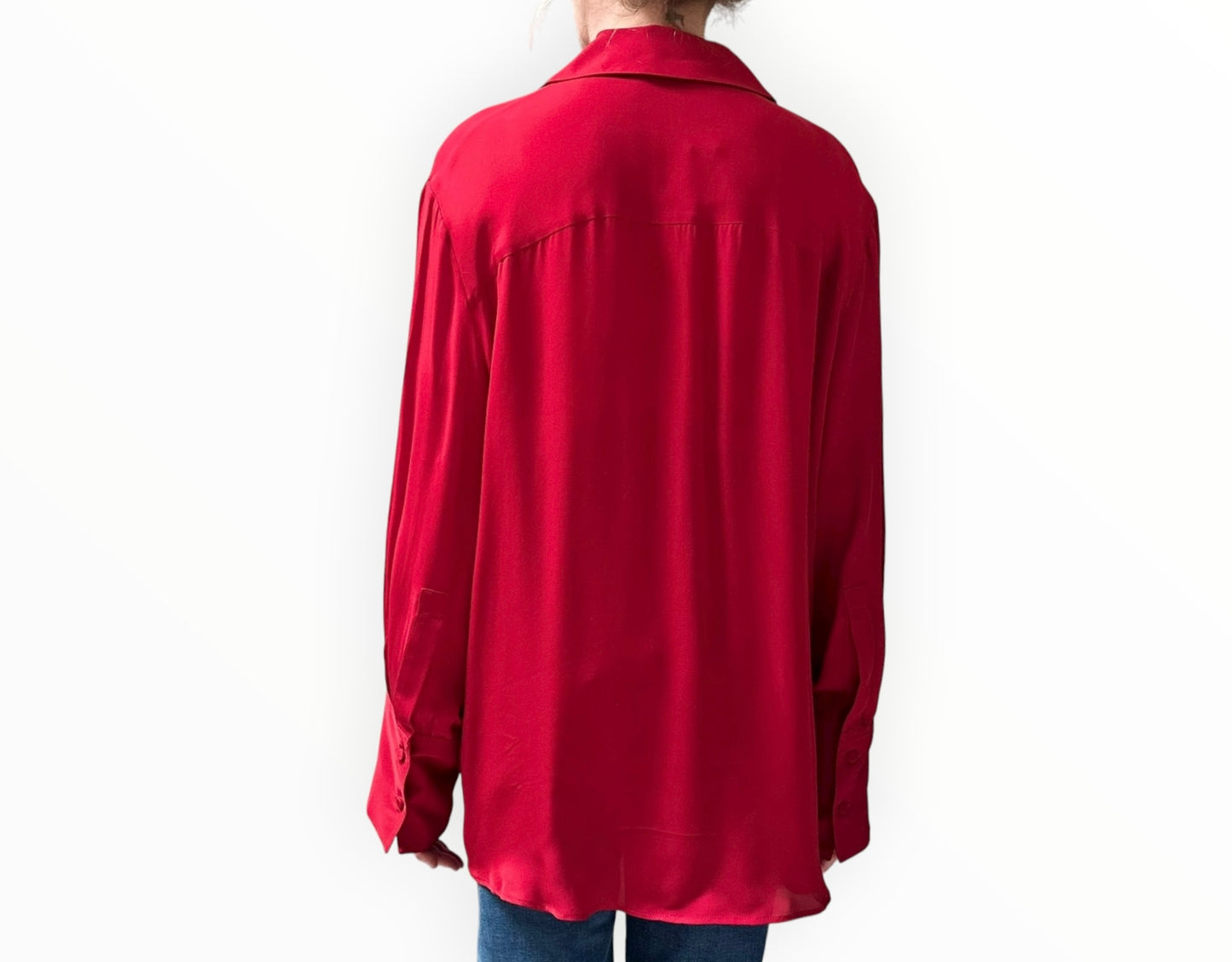 Anine Bing Classic Shirt - Red - Size S