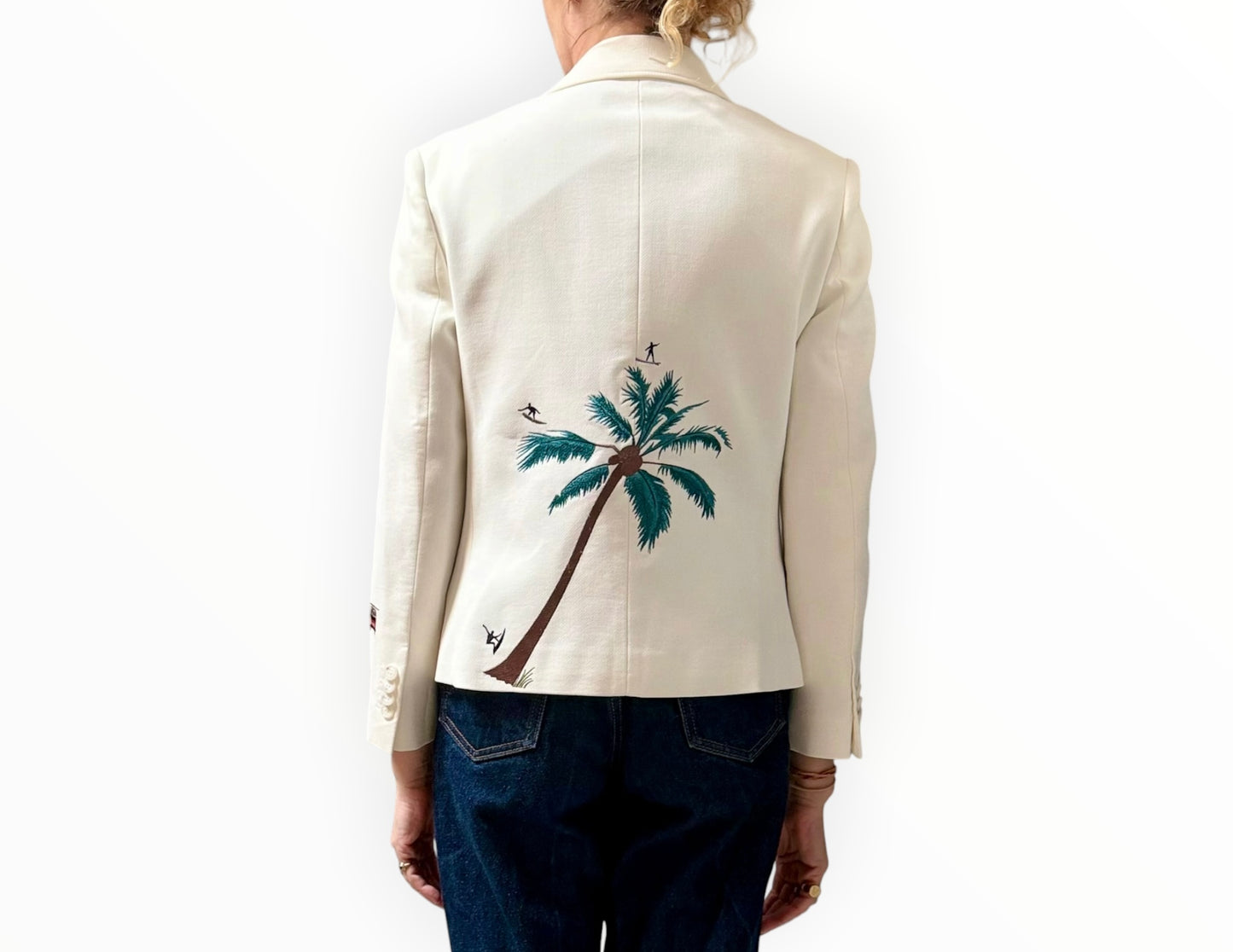 Mira Mikati Tree Embroidered Blazer - White - Size 42