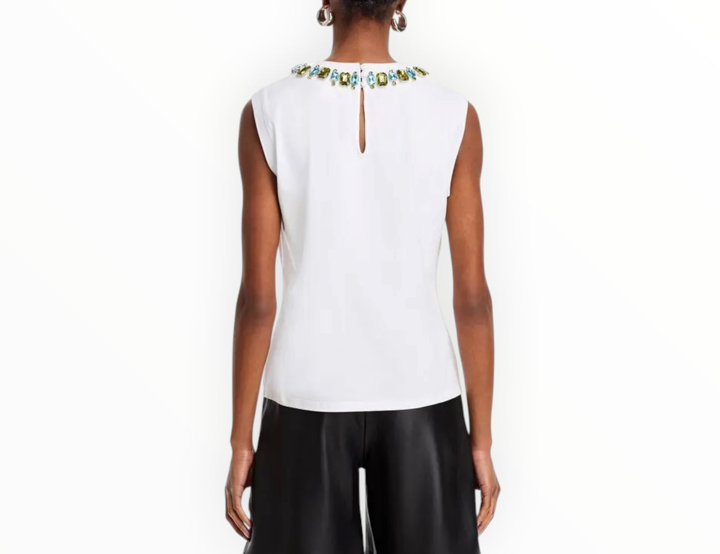 RT006295 - Cinq A Sept Gem Blaine Tee - White - Size S