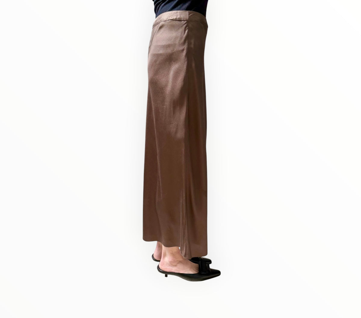 RT006334 - Jac + Jack Bias Cut Skirt - Chocolate - Size AU10