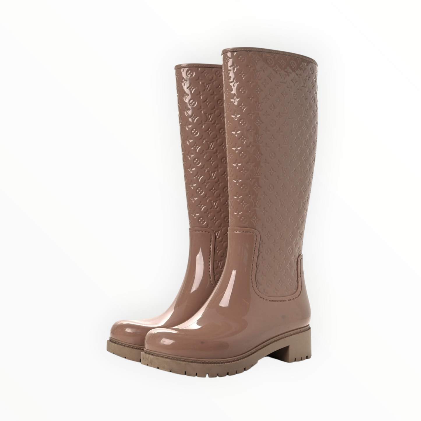Louis Vuitton Monogram Rubber Splash Rain Boots - Blush - Size 38