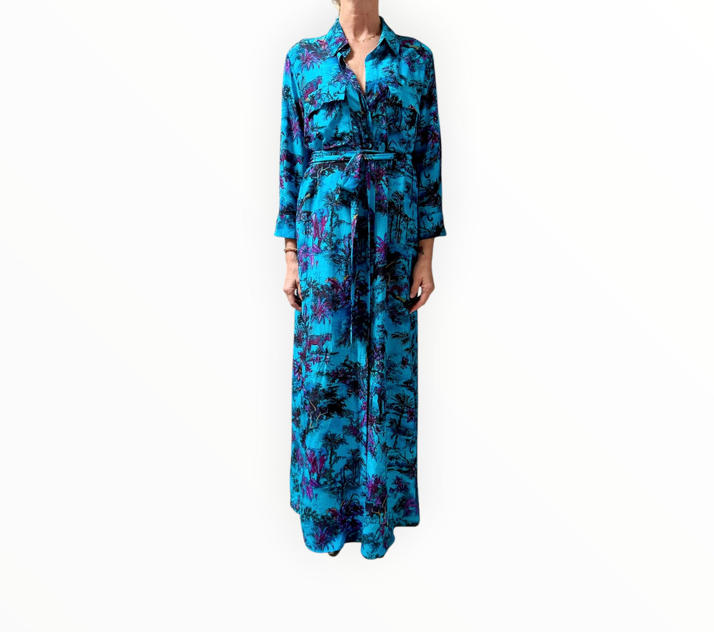 L'Agence Cameron Jungle Dress - Multi - Size S