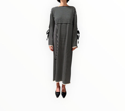3.1 Phillip Lim Striped Midi Dress - Black/White - Size M