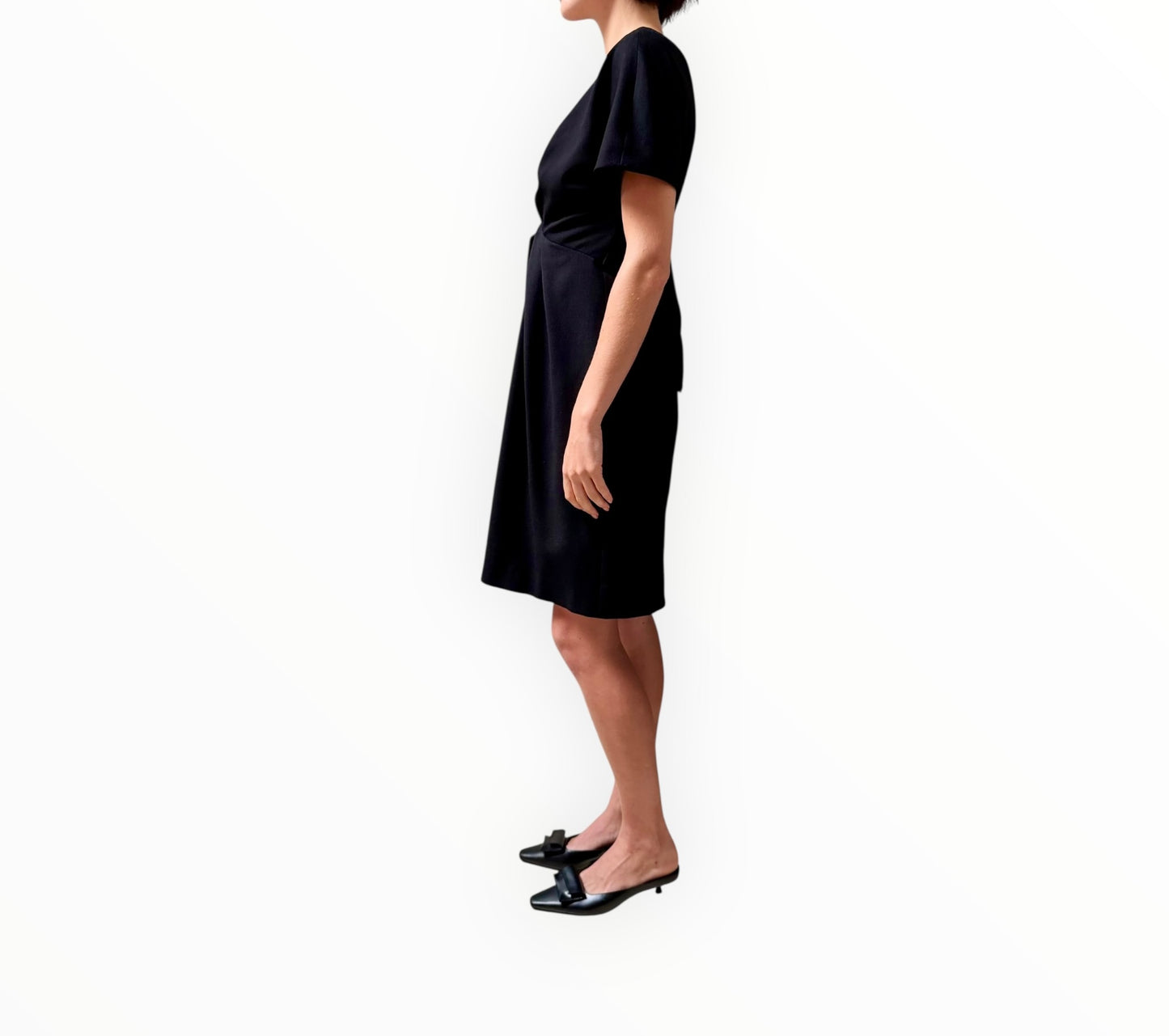 Alexander McQueen Wool Crepe Dress - Black - Size 42