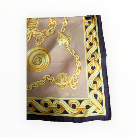 Celine Chain Scarf - Gold - Size 85cm x 85cm