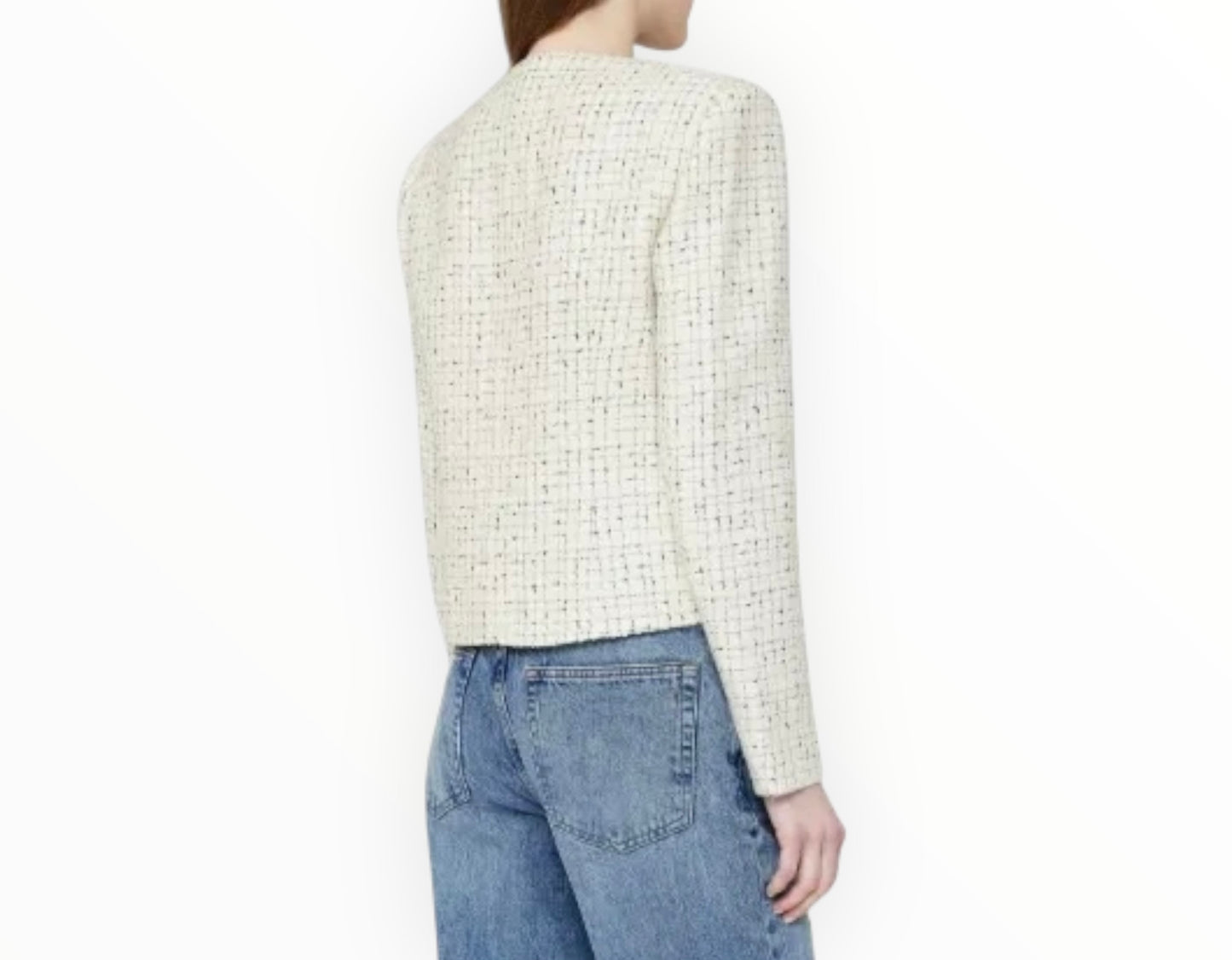 Anine Bing Anitta Jacket - Cream Tweed - Size L
