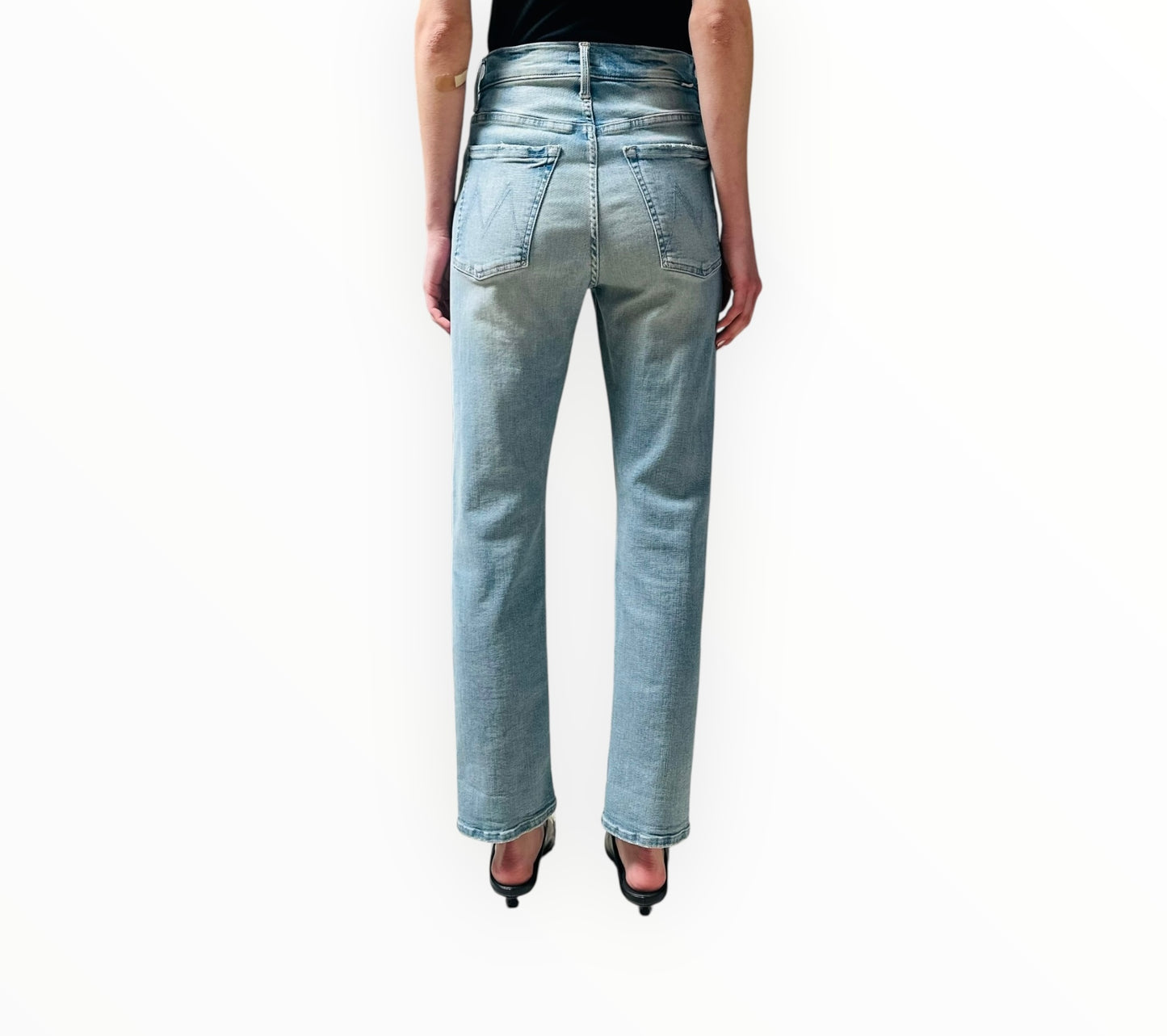Mother High Waisted Hiker Jeans - Light Blue - Size 26
