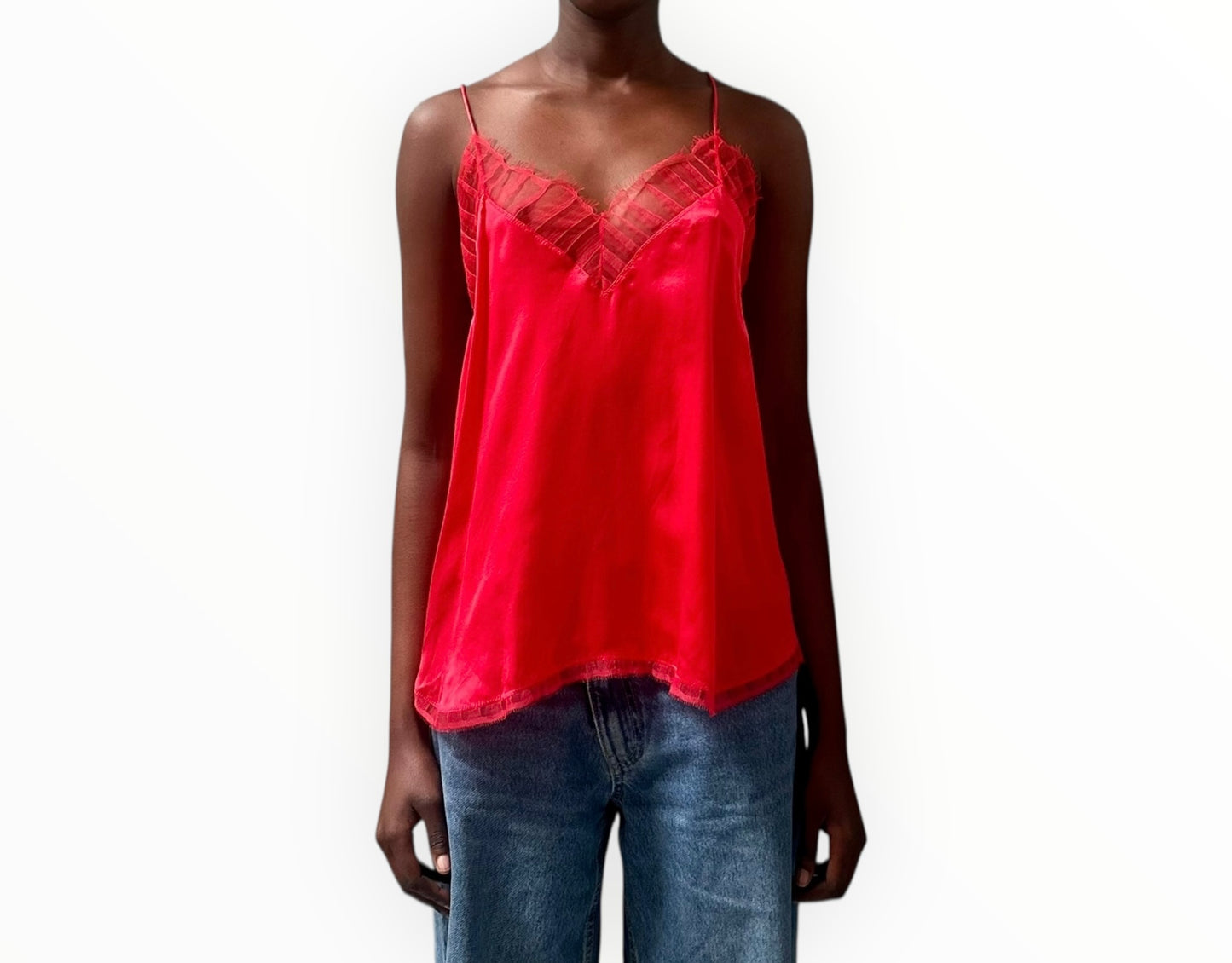 Iro Lace Cami - Red - Size 40