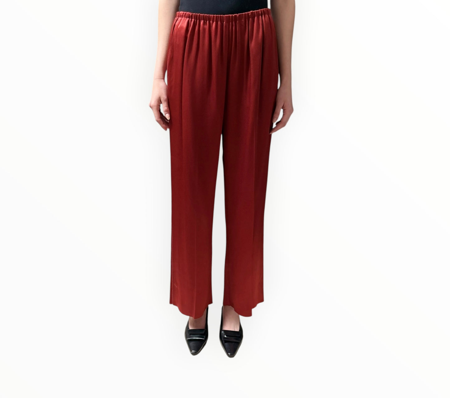 Forte Forte Elastic Waist Pants - Deep Terracotta - Size 3