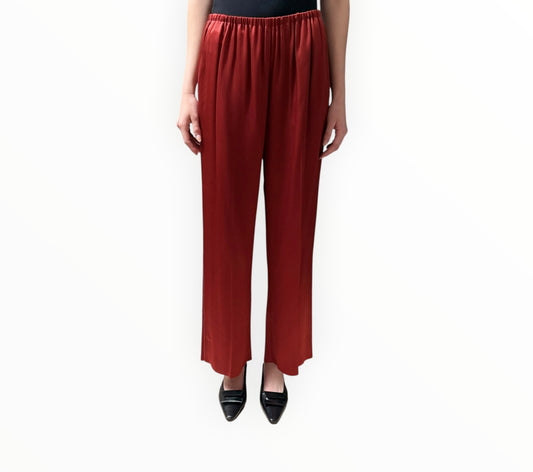 Forte Forte Elastic Waist Pants - Deep Terracotta - Size 3