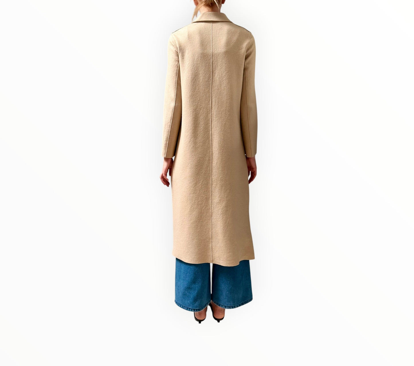 Harris Wharf Long Line Coat - Beige - Size 42