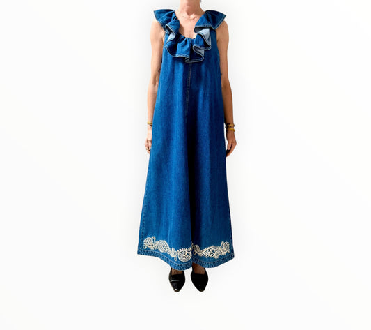Alemais Jacones Denim Midi Dress - Blue - Size AU10