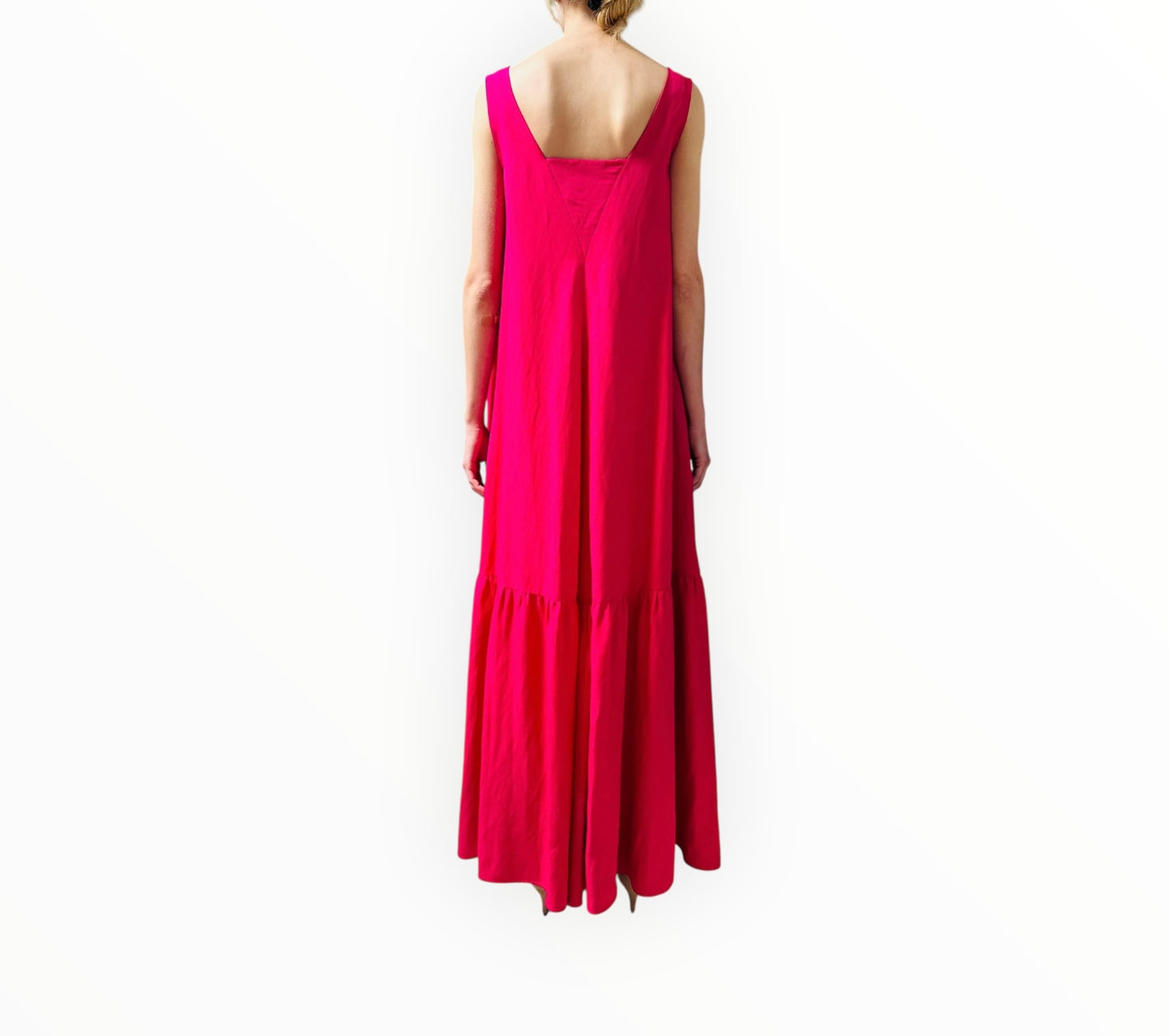 Scanlan Theodore Tiered Hem Dress - Fuchsia - Size 8