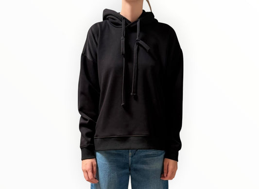 Camilla and Marc Grid Flocking Logo Hoodie - Black - Size AU8