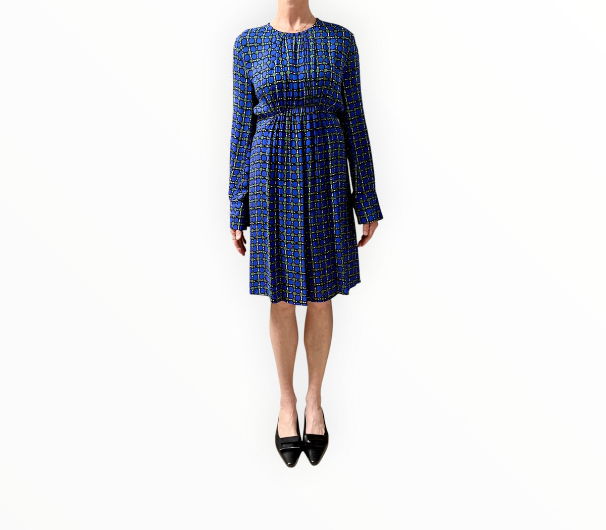 RT006359 - Marni Abstract Print Dress - Blue/Green - Size 38