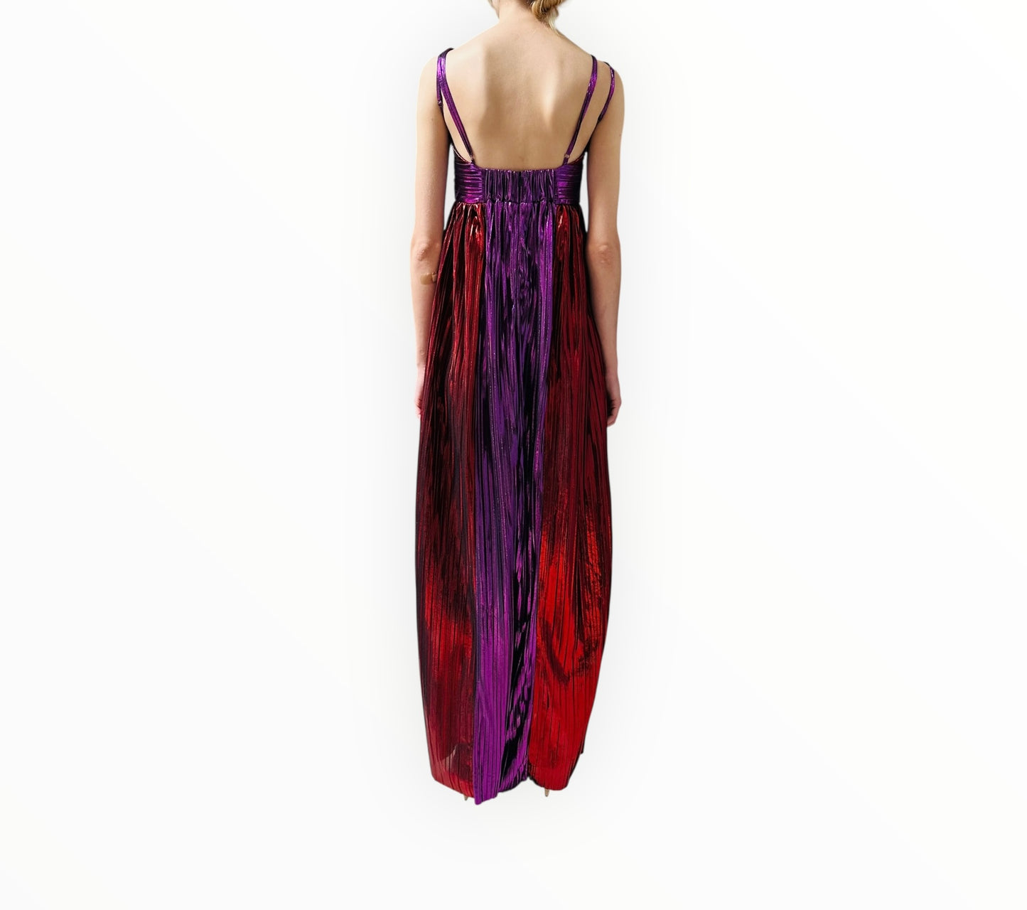 Sabina Musayev Naomi Foil Dress - Red/Pink - Size M