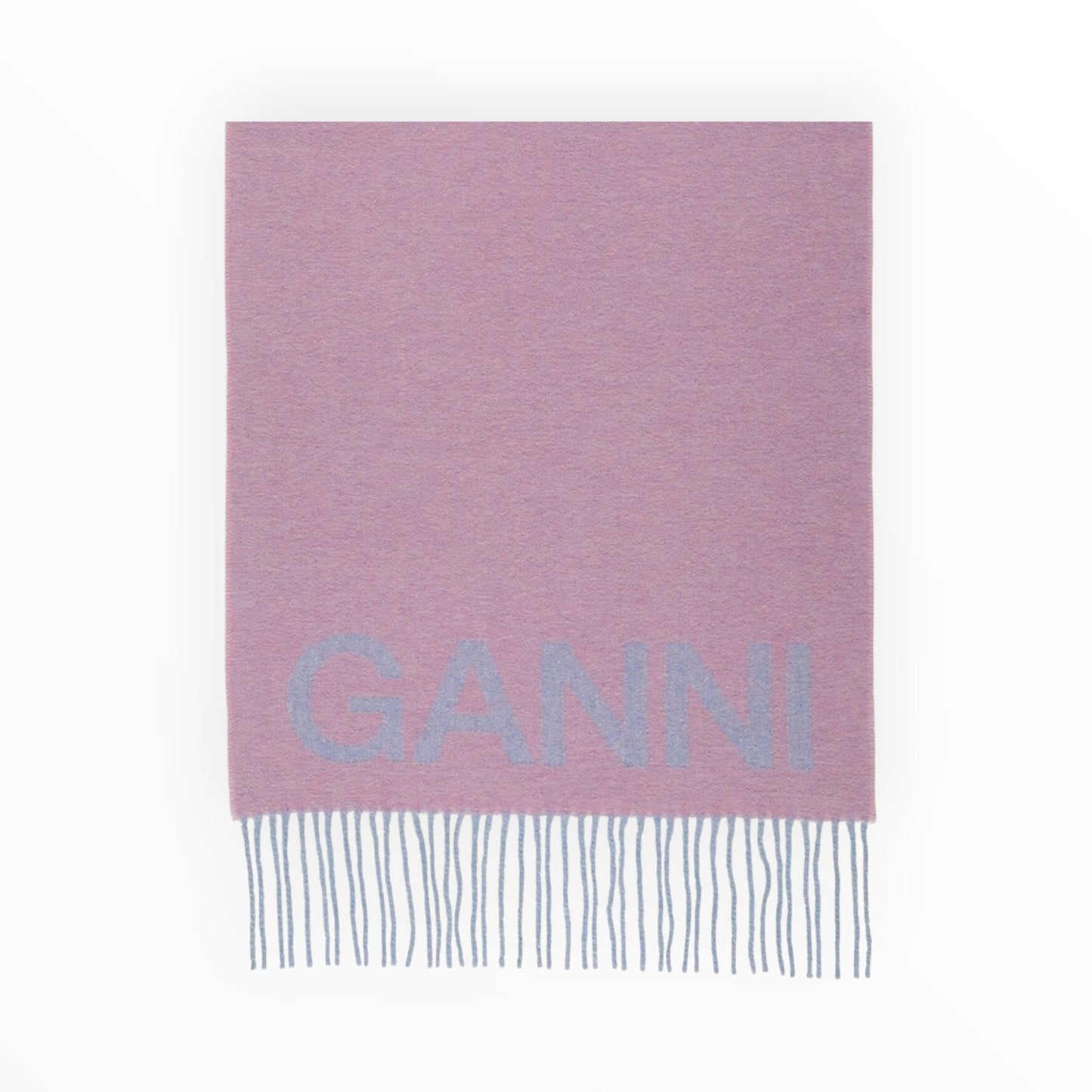 Ganni Marle Scarf - Blue/Pink - Size W55cm x L200cm
