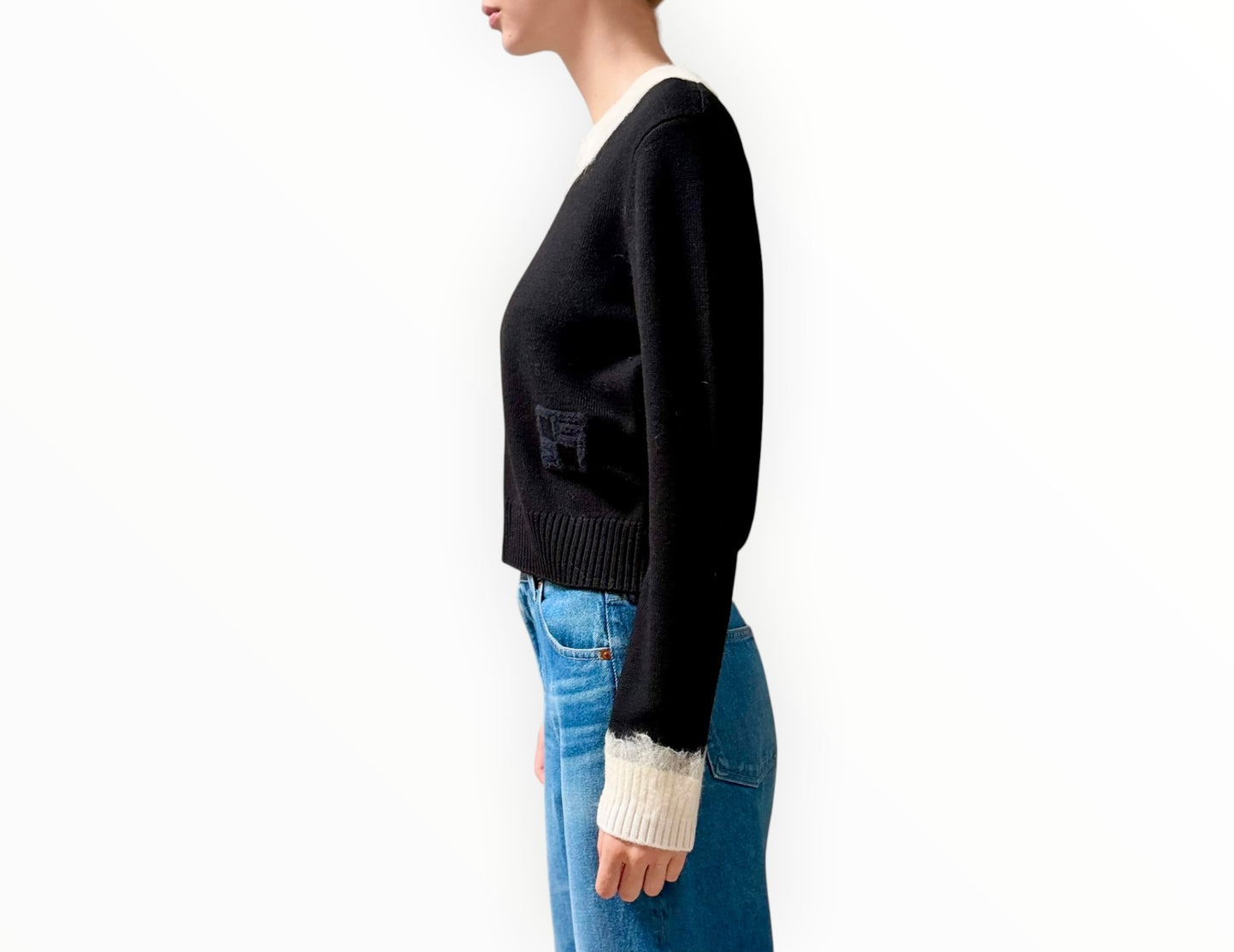 Beatrice B Marlene Knit - Black/White - Size M