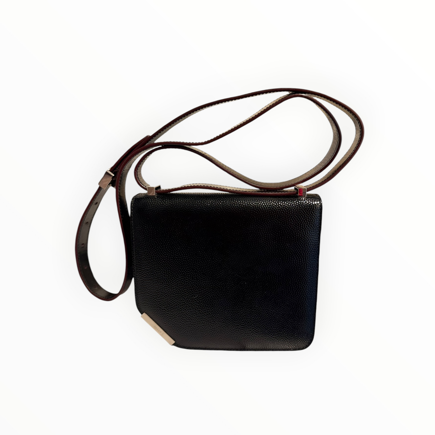 Bally Corner Shoulder Bag - Black - Size H16cm x W19cm x D5cm