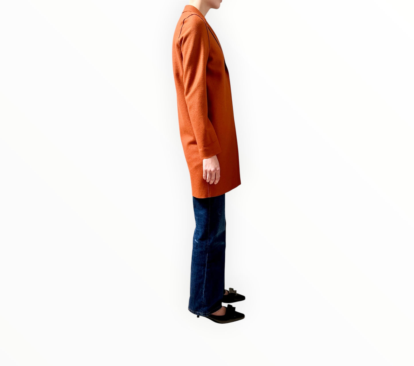 Harris Wharf Press Stud Coat - Terracotta - Size 38
