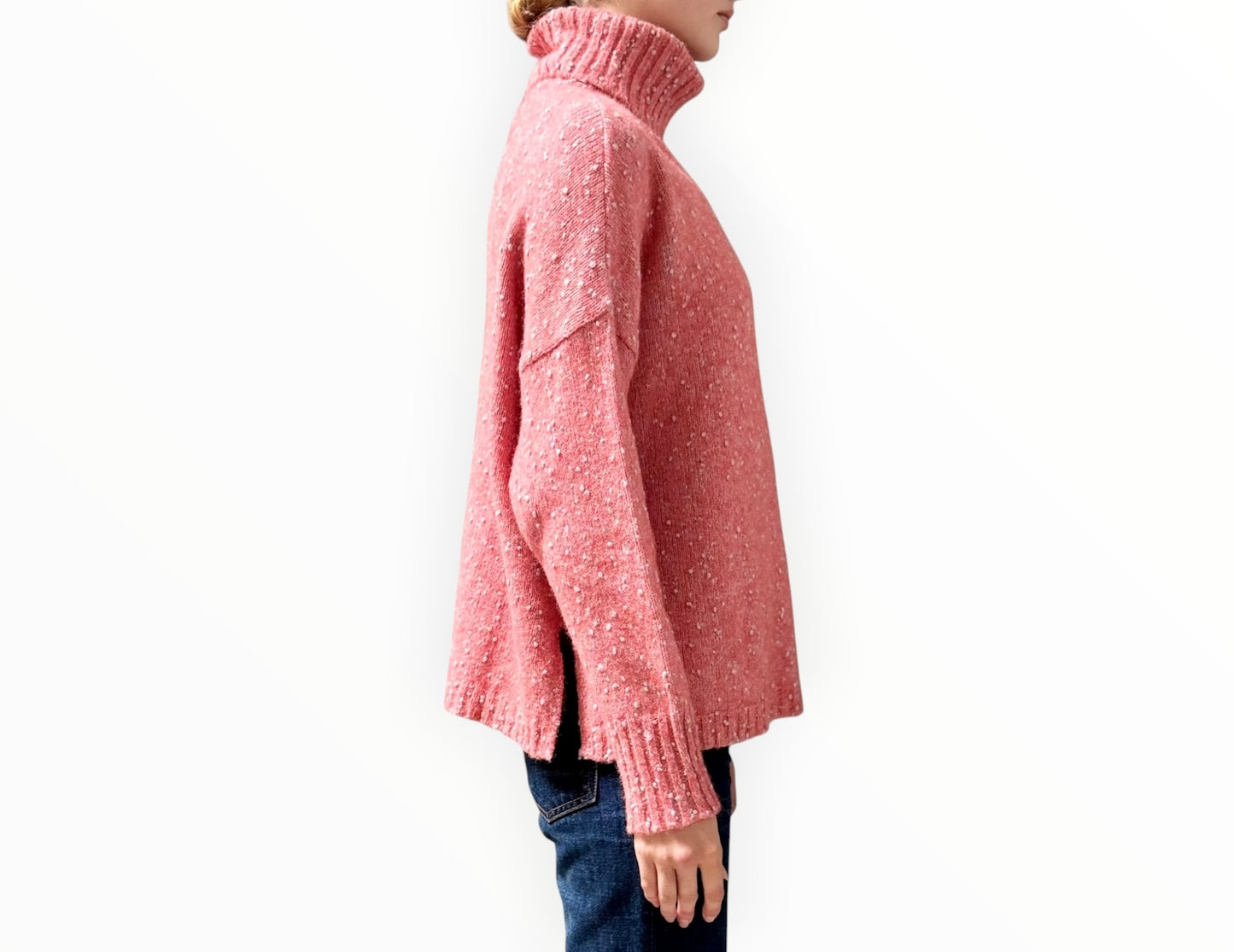 Beatrice B Fleck Knit - Coral Grey- Size S