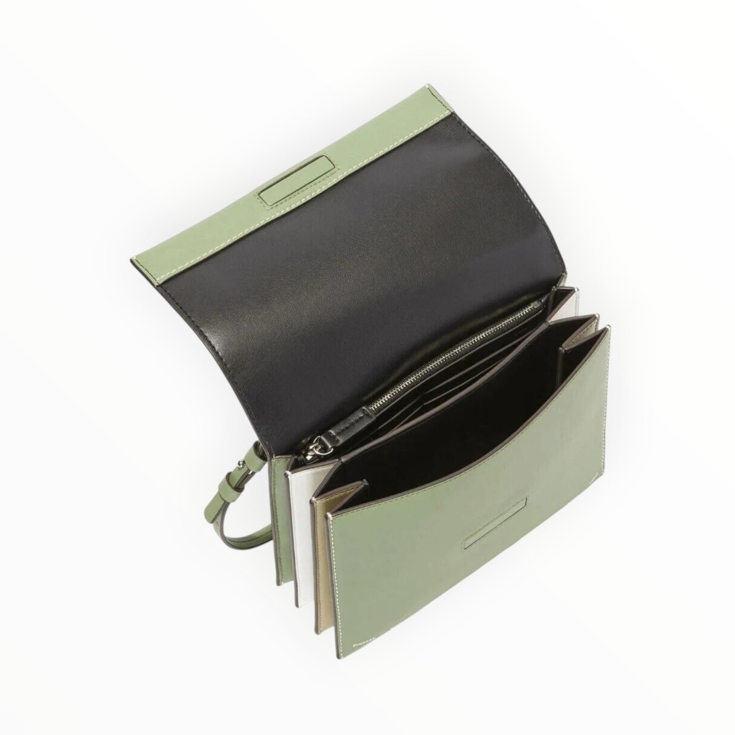 Proenza Schouler Accordion Crossbody - Sage Green - Size W23cm x H19cm x D10cm