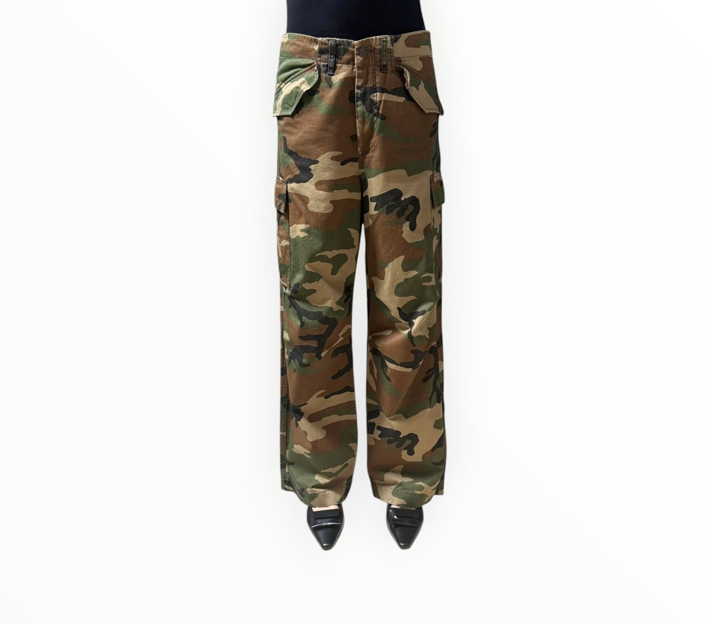 Bassike Cargo Pants - Camo - Size 0