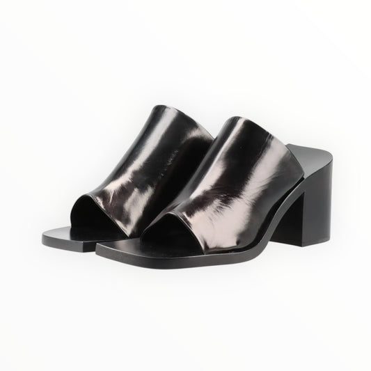 Jil Sander Block Heel Slides - Black - Size 38