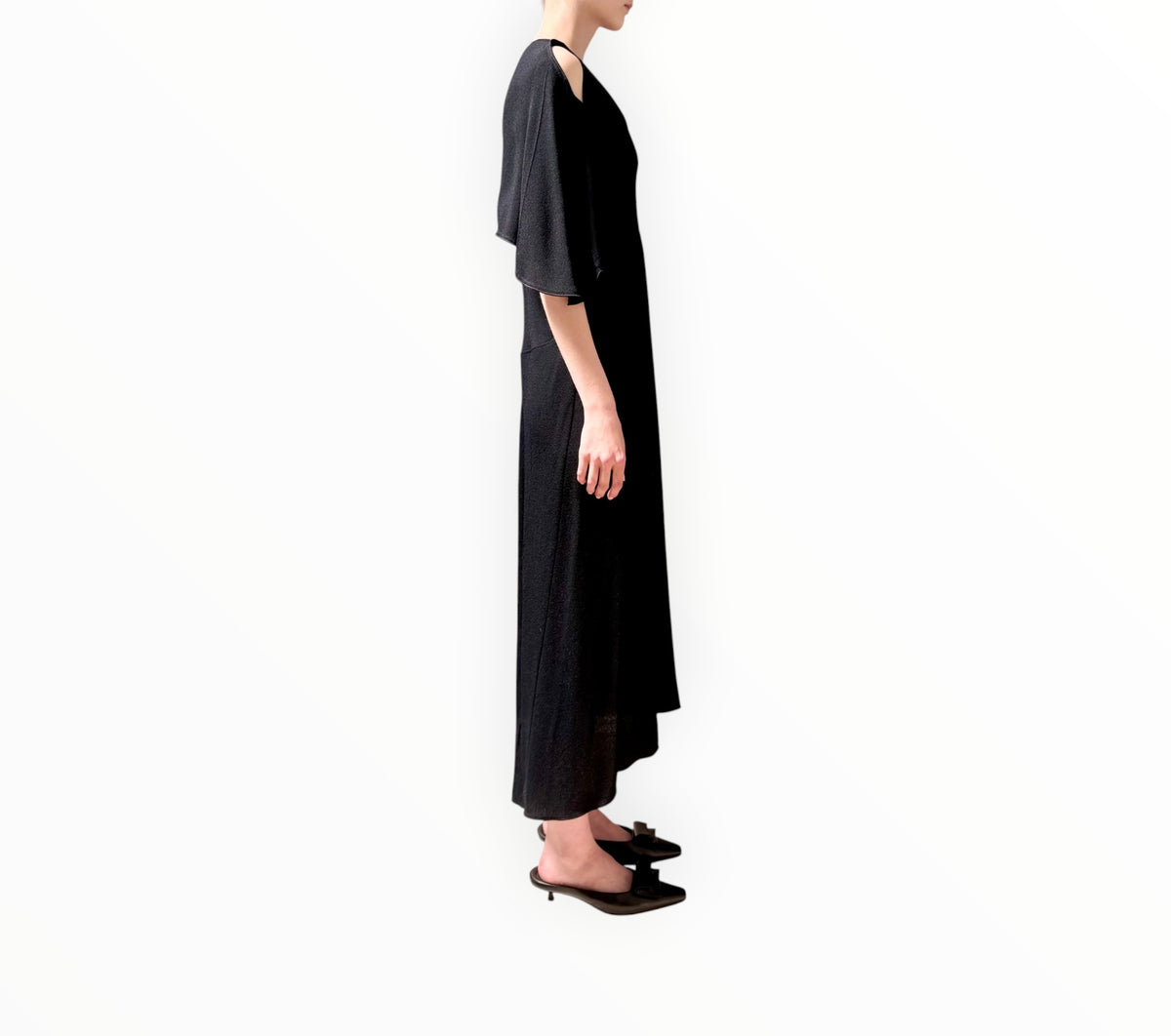 RT006380 - Victoria Beckham Cutout Sleeve Dress - Black - Size AU12