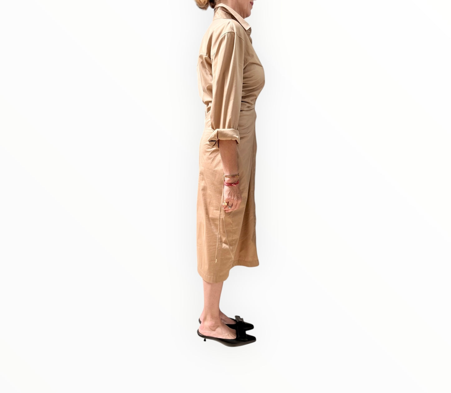 Scanlan Theodore Gathered Dress - Camel - Size AU8