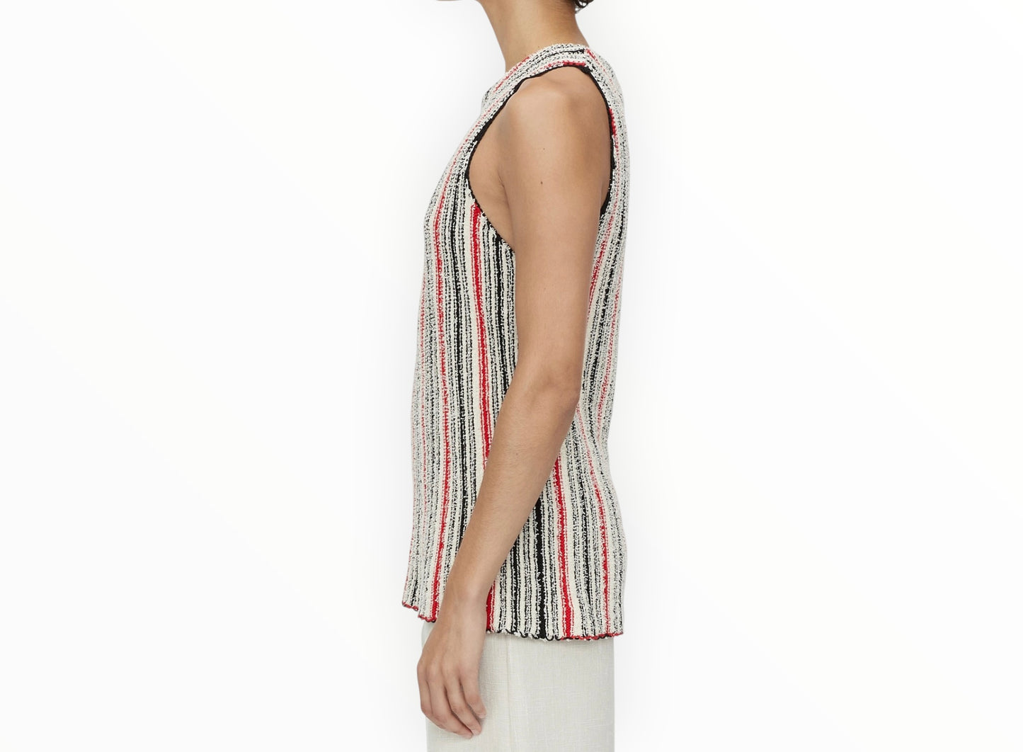 Camilla and Marc Alouette Top - Black/Cream/Red - Size M