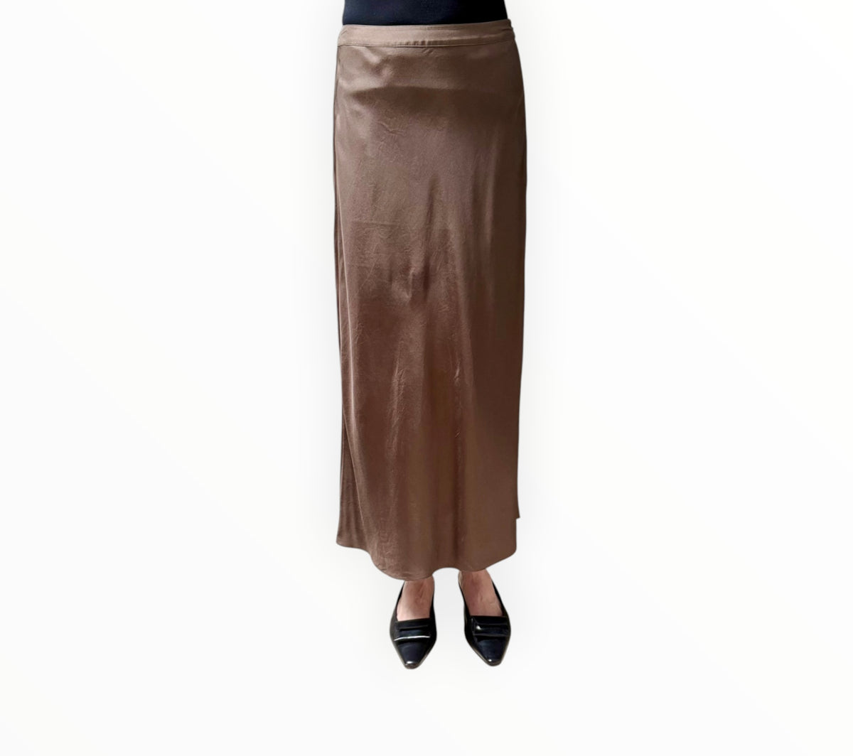 RT006334 - Jac + Jack Bias Cut Skirt - Chocolate - Size AU10