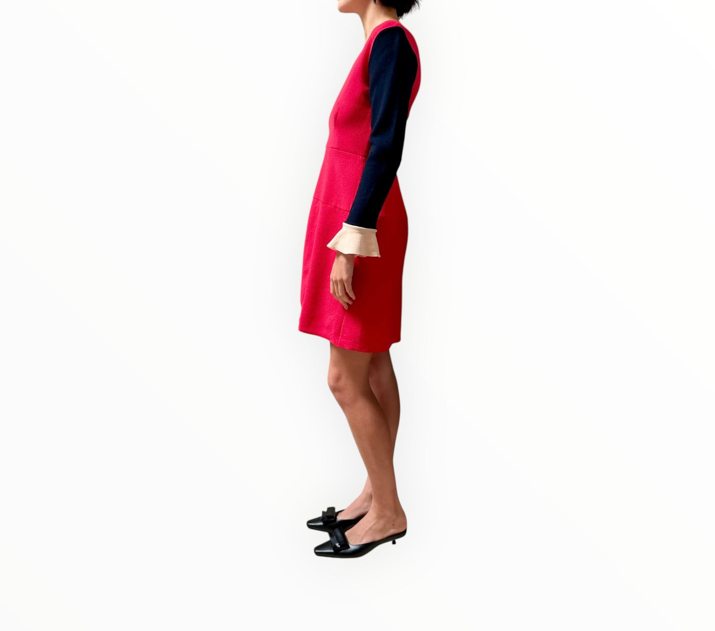Roksanda Colour Block Dress - Red/Navy/White - Size 12