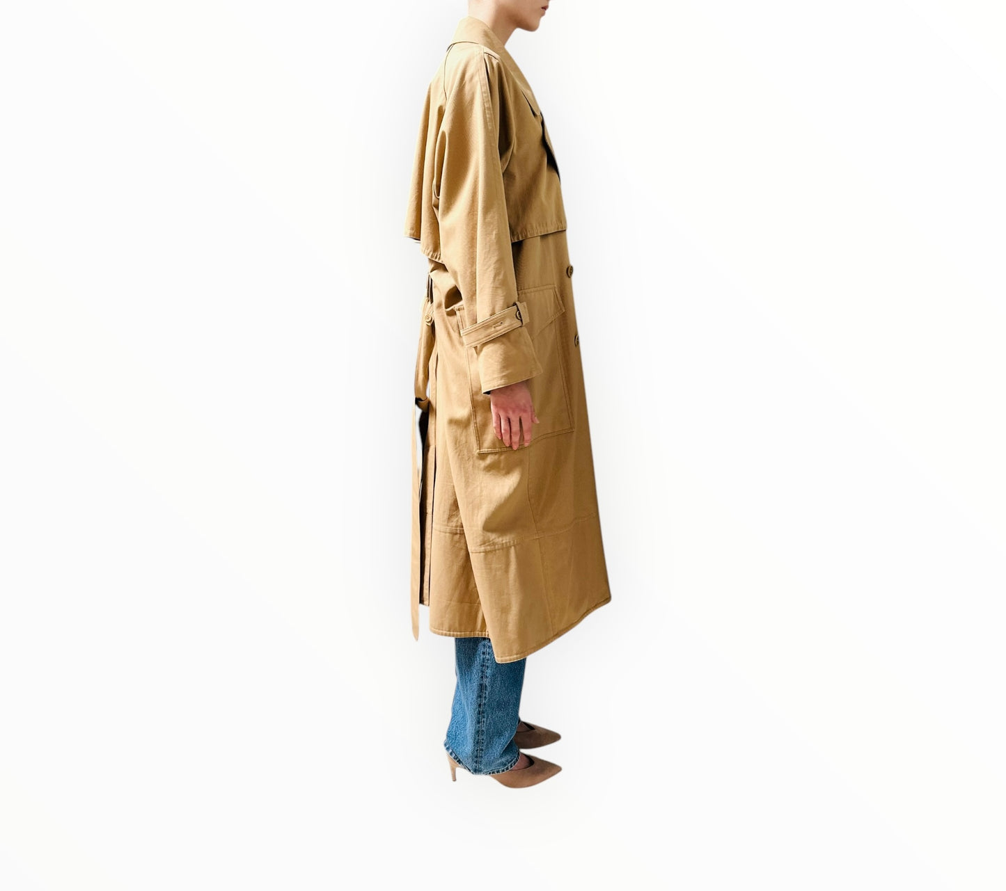 Jac + Jack Trench Coat - Dark Beige - Size 10